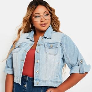 Ashley stewart crop jacket